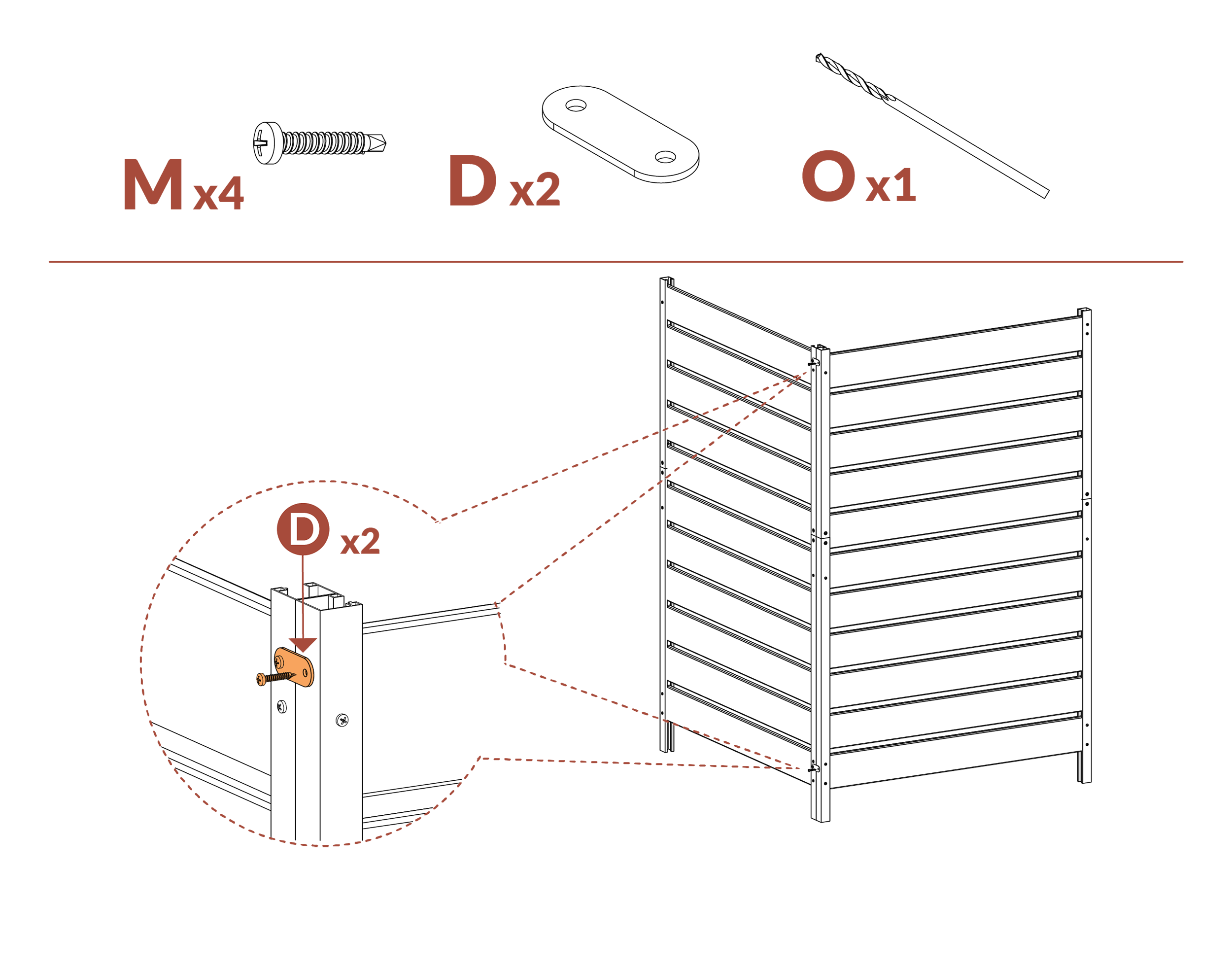 For multiple panels at 90 degree angle