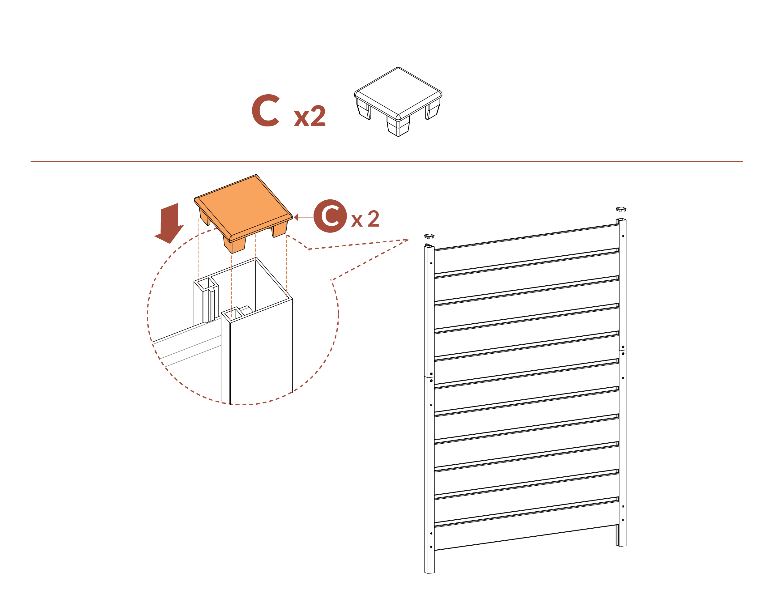 Step 17 install caps