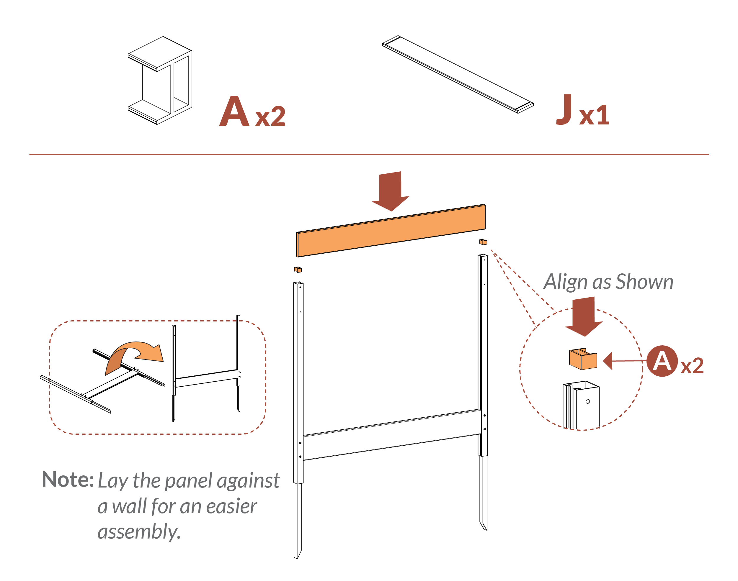 Step 5 User spacers as shown