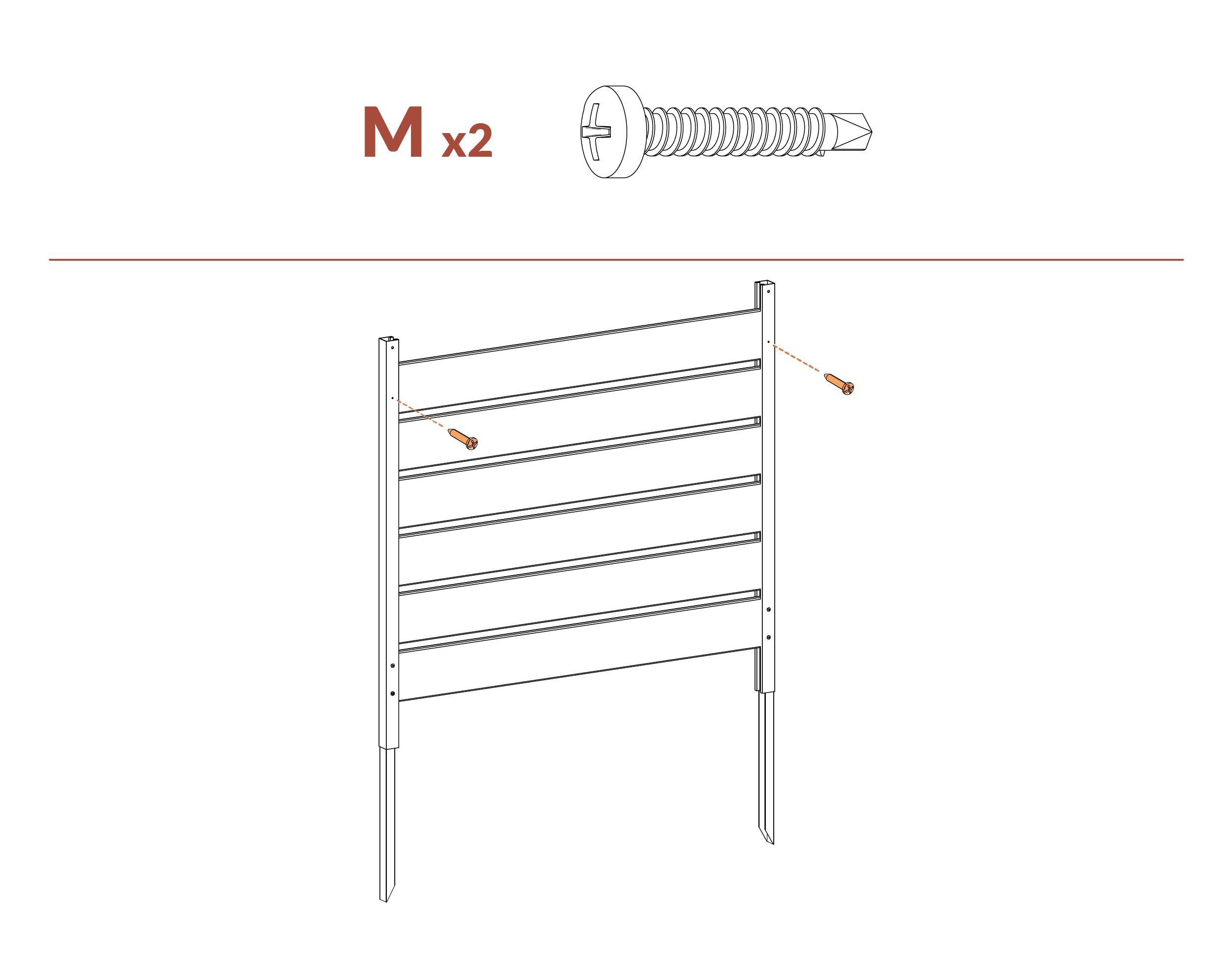 Step 7 Screw posts and boards together