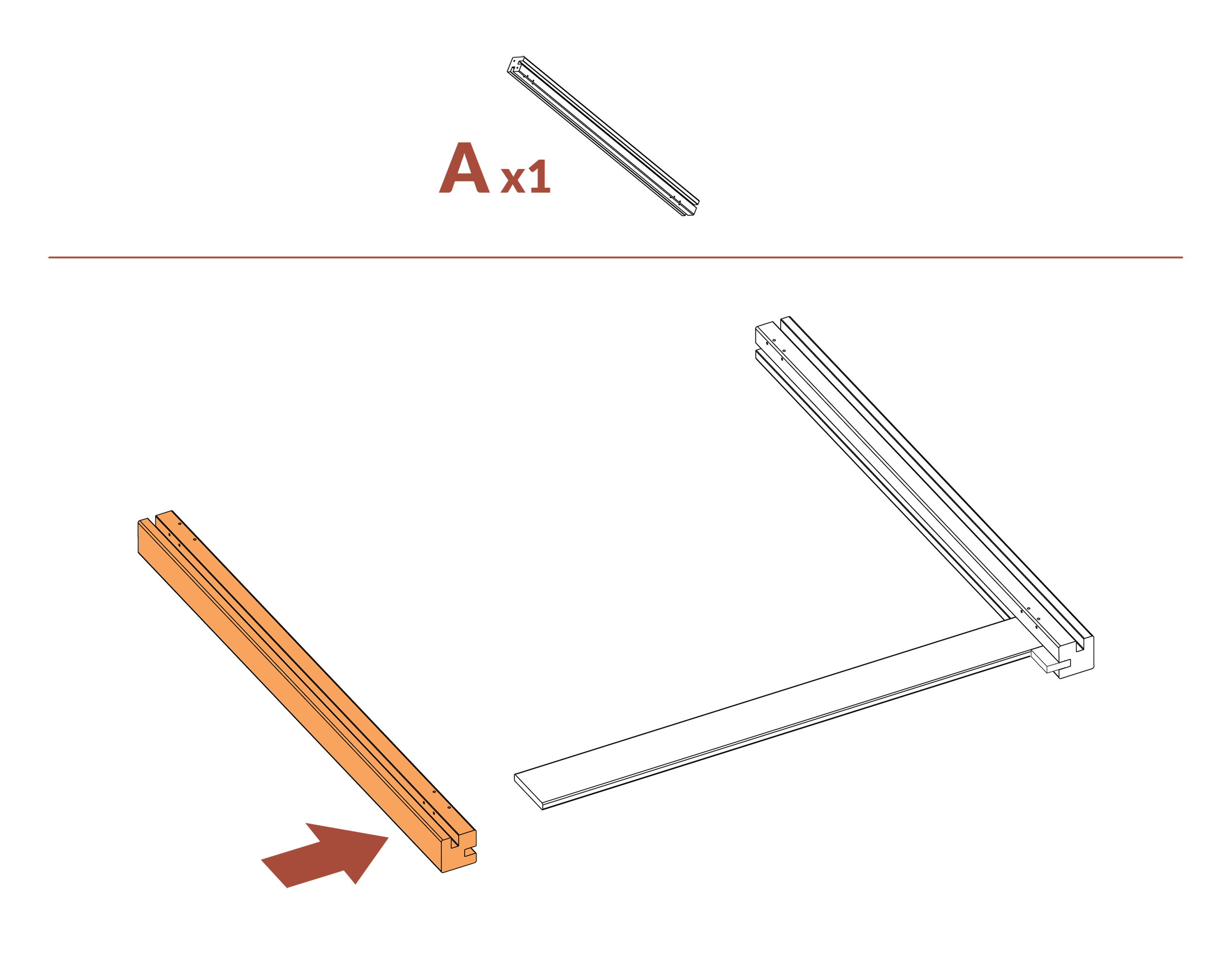Step 3 attach post A