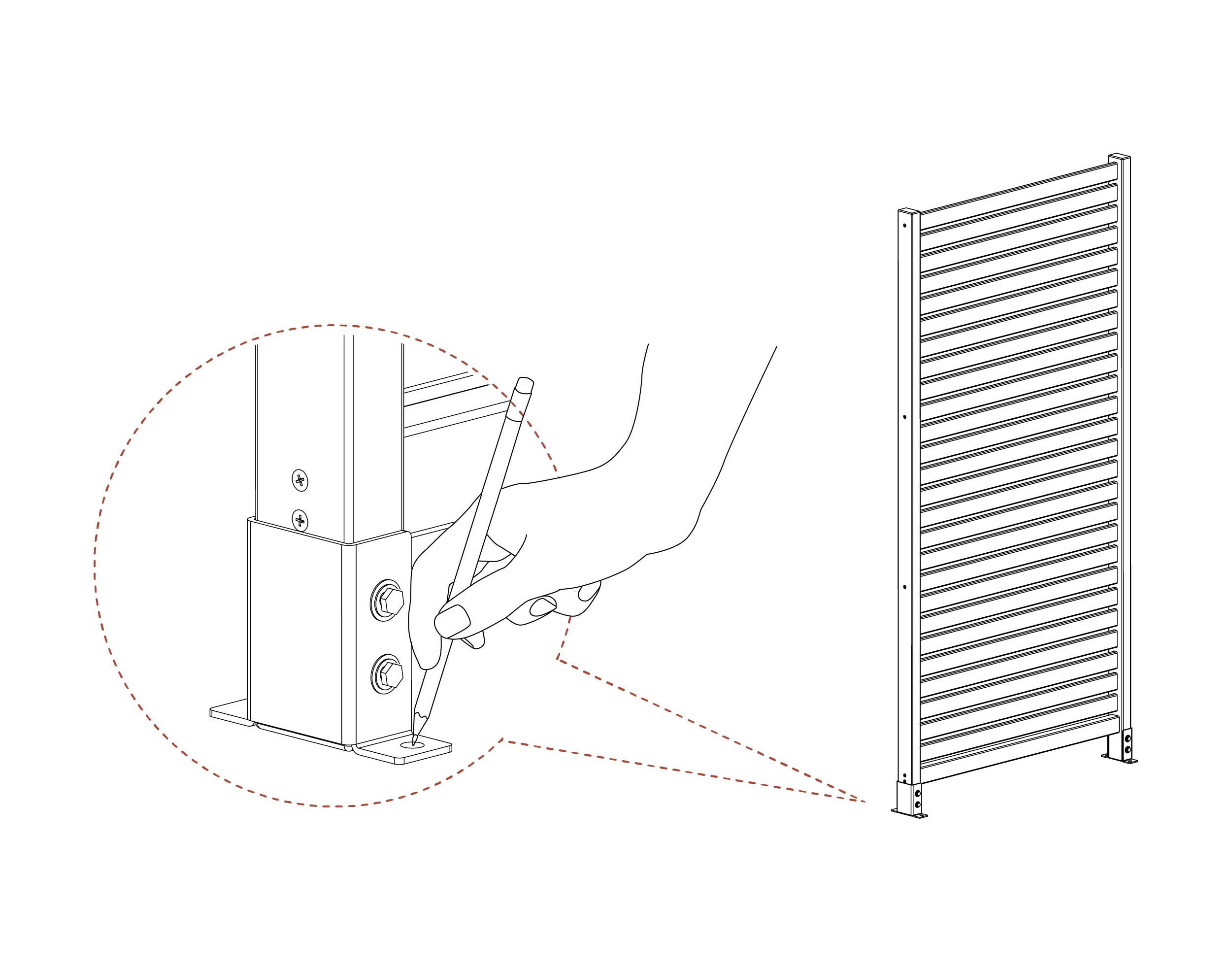 Surface Mounted Deck Step 2: Mark with pencil