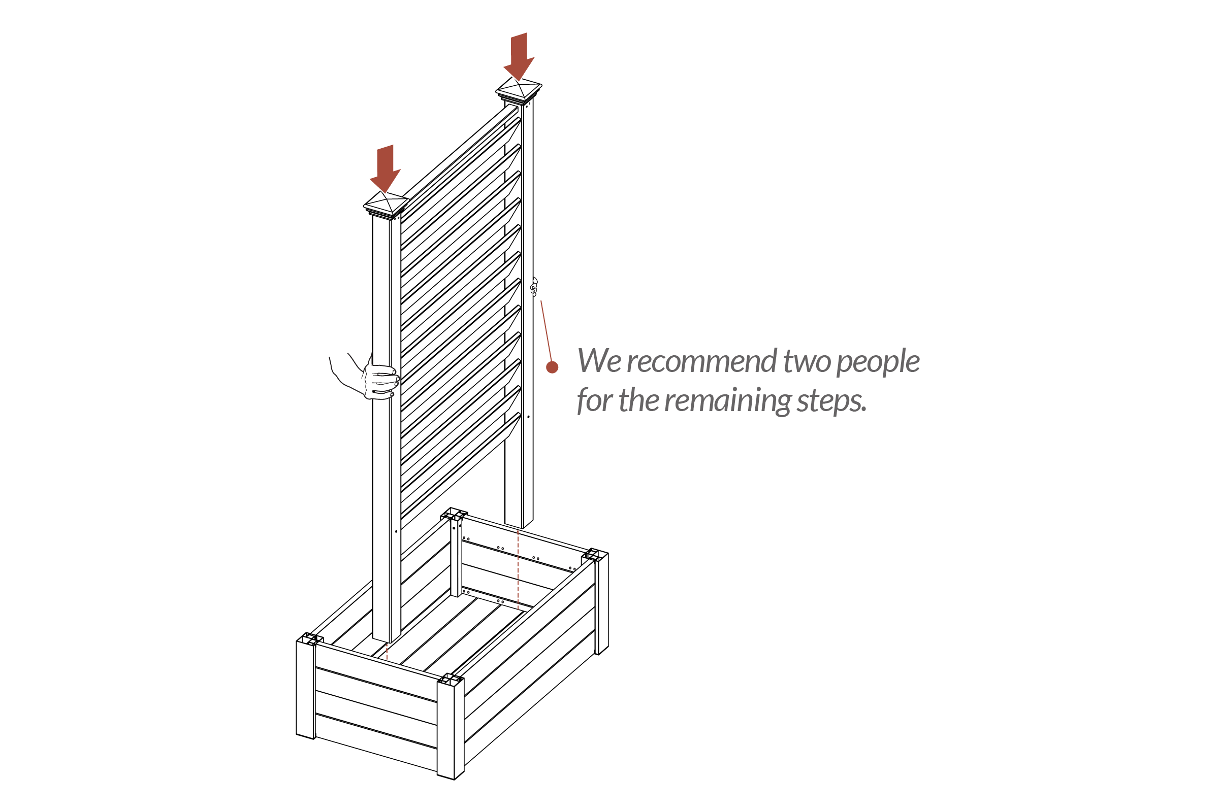 Step 17 place screen in box (2 people recommended)