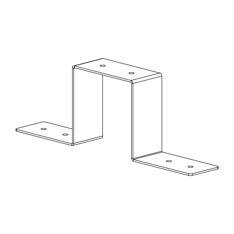 Part O Post Brackets (4) 3" x 3" x 9 1/4"