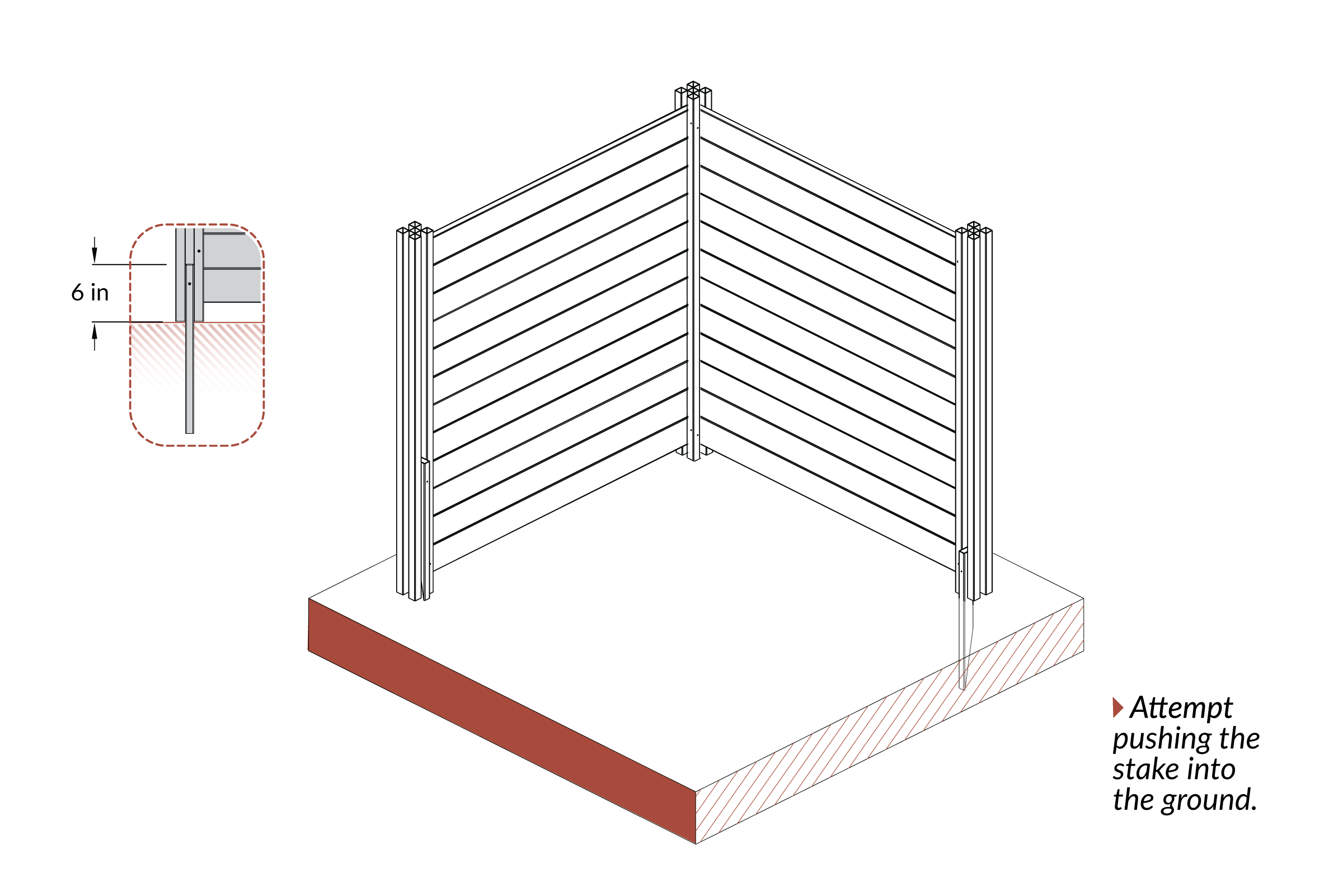 Push Stakes into Ground