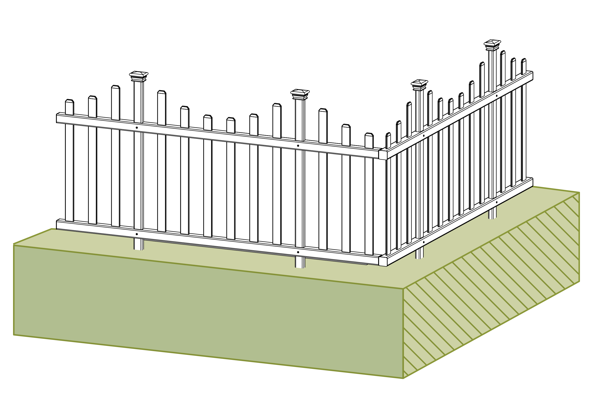 ZP19001 Madison Vinyl Fence Kit (2 Pack)