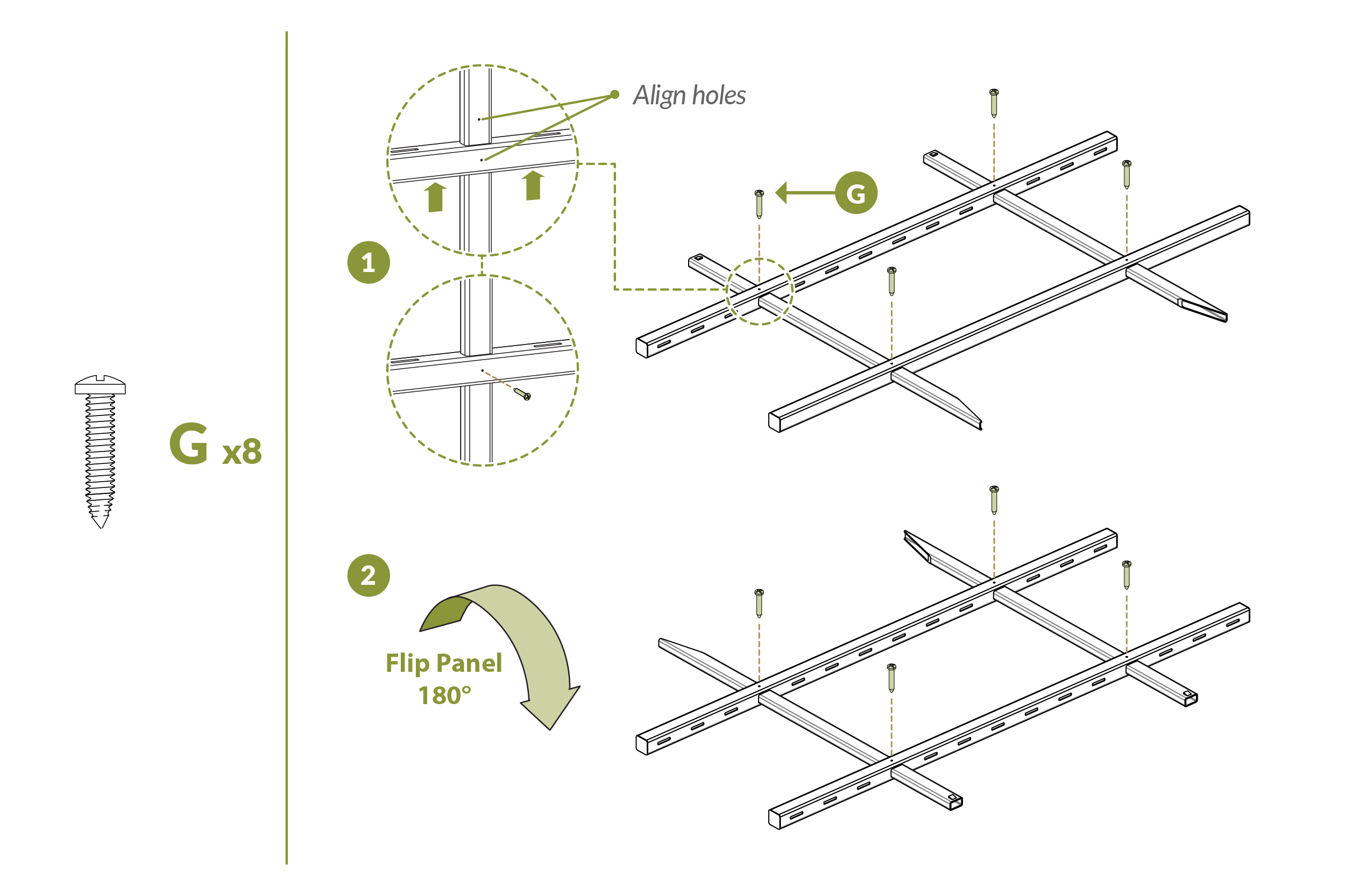 Assembly: Step 3 Flip Panel 180 Degrees