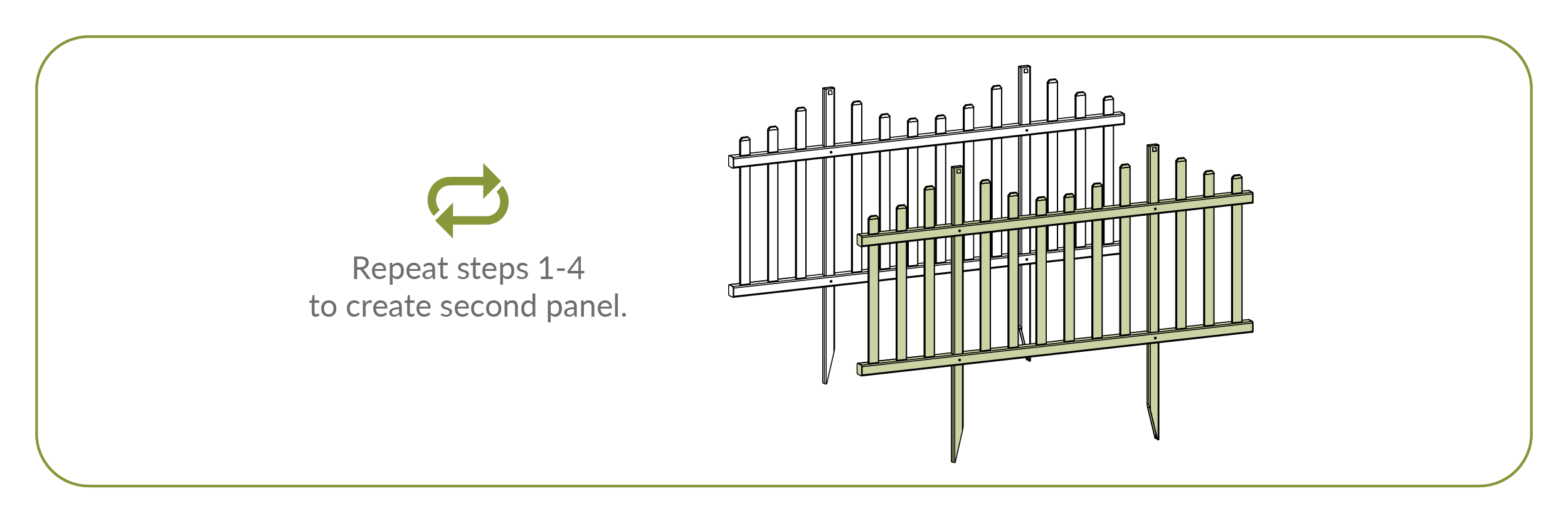 Assembly: Step 5 Repeat Steps 1-4 to Create Second Panel