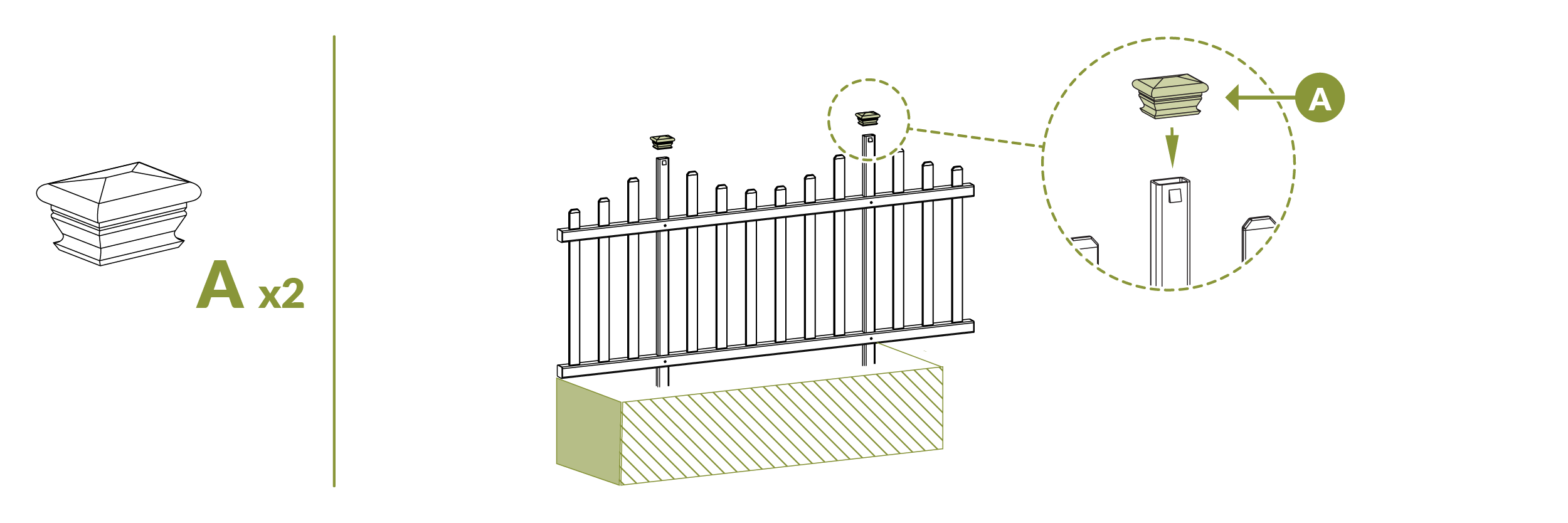 Installation: Step 9 Put Post Caps On