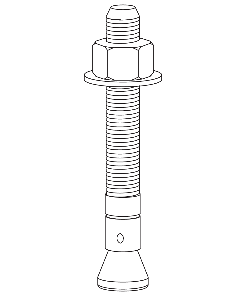 Concrete wedge anchor (part)