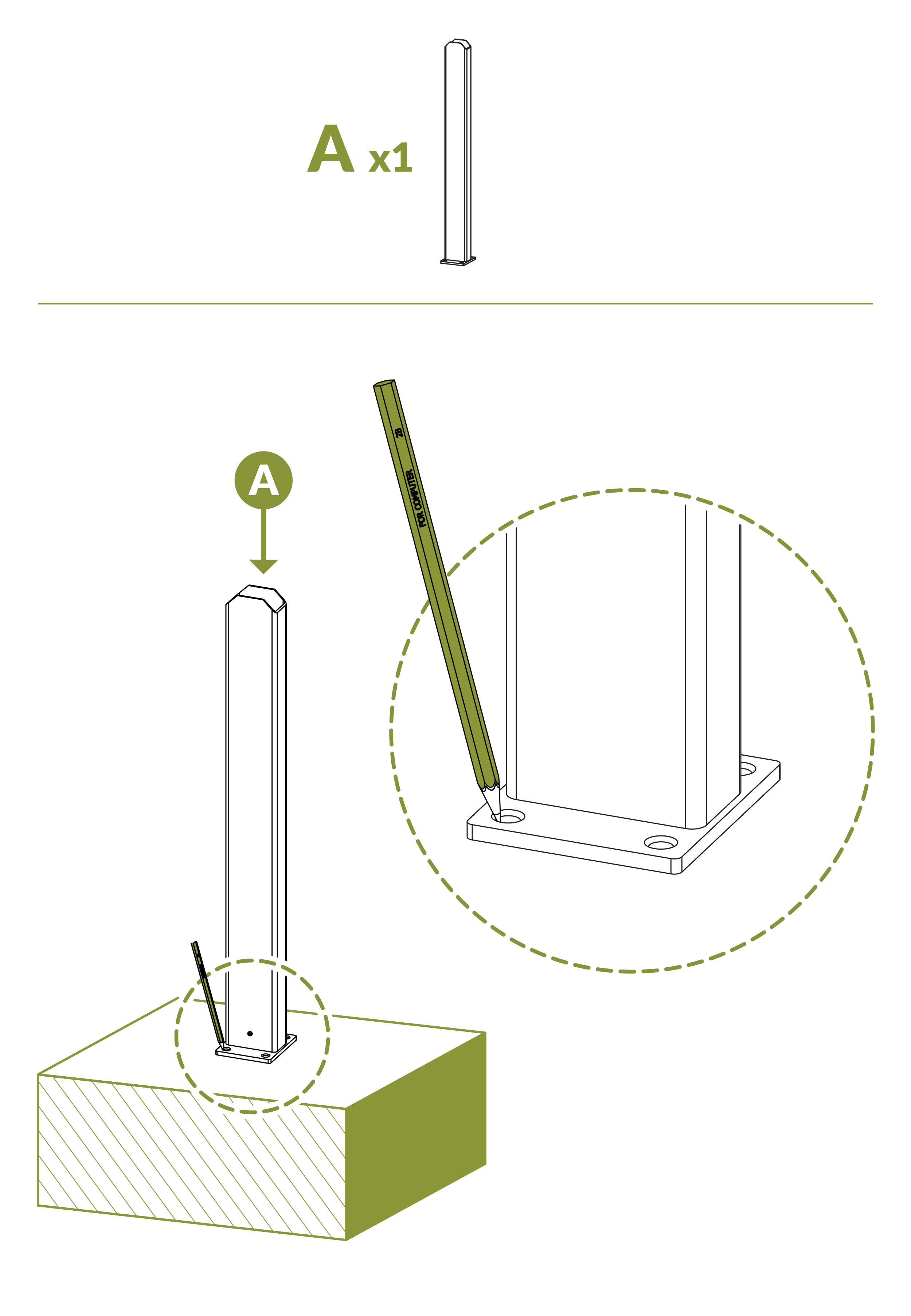 Step 2A.1 - Locate position of surface mount and mark holes