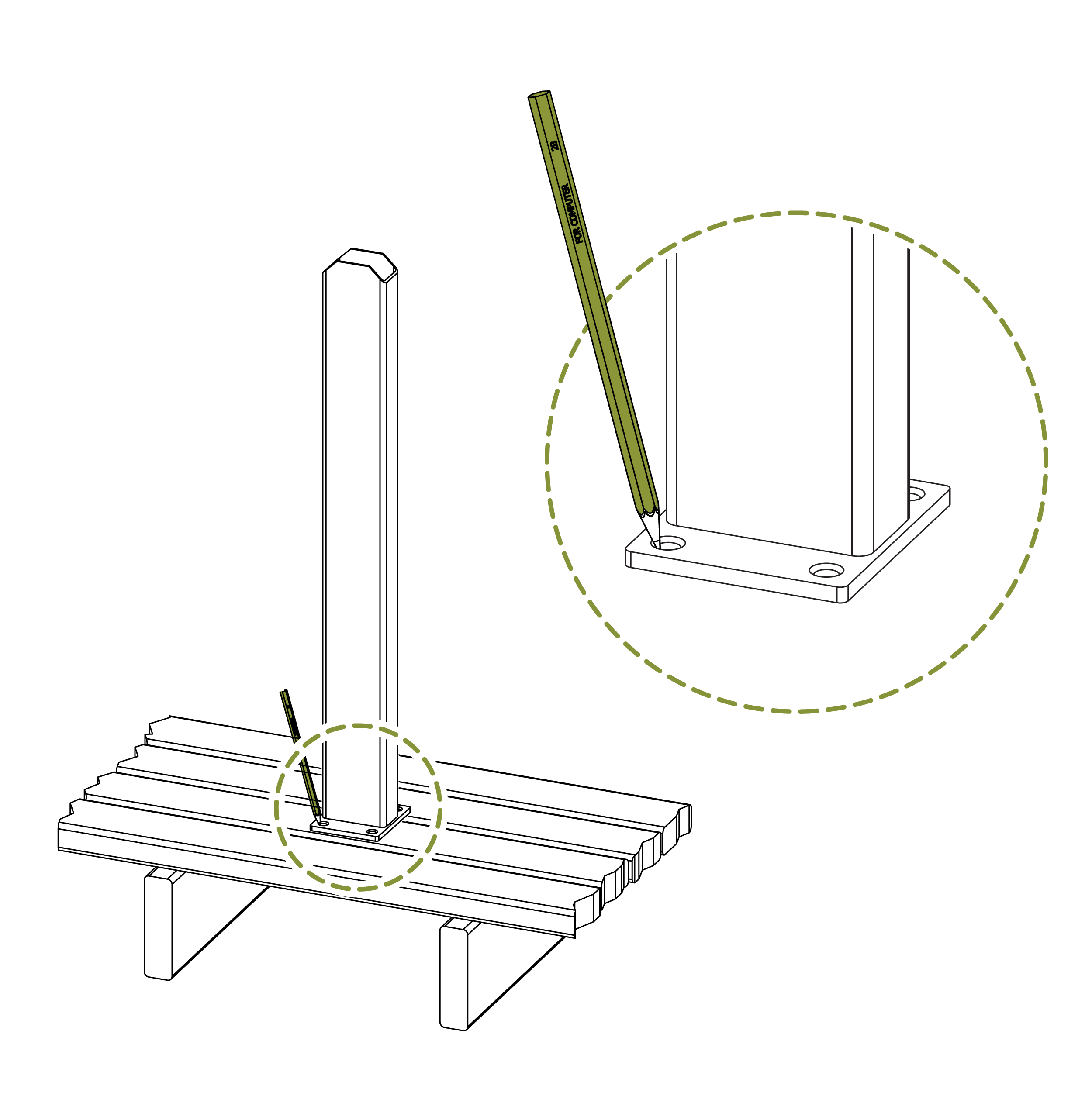Step 2B.1 - Locate position with mount and mark 4 bolt holes