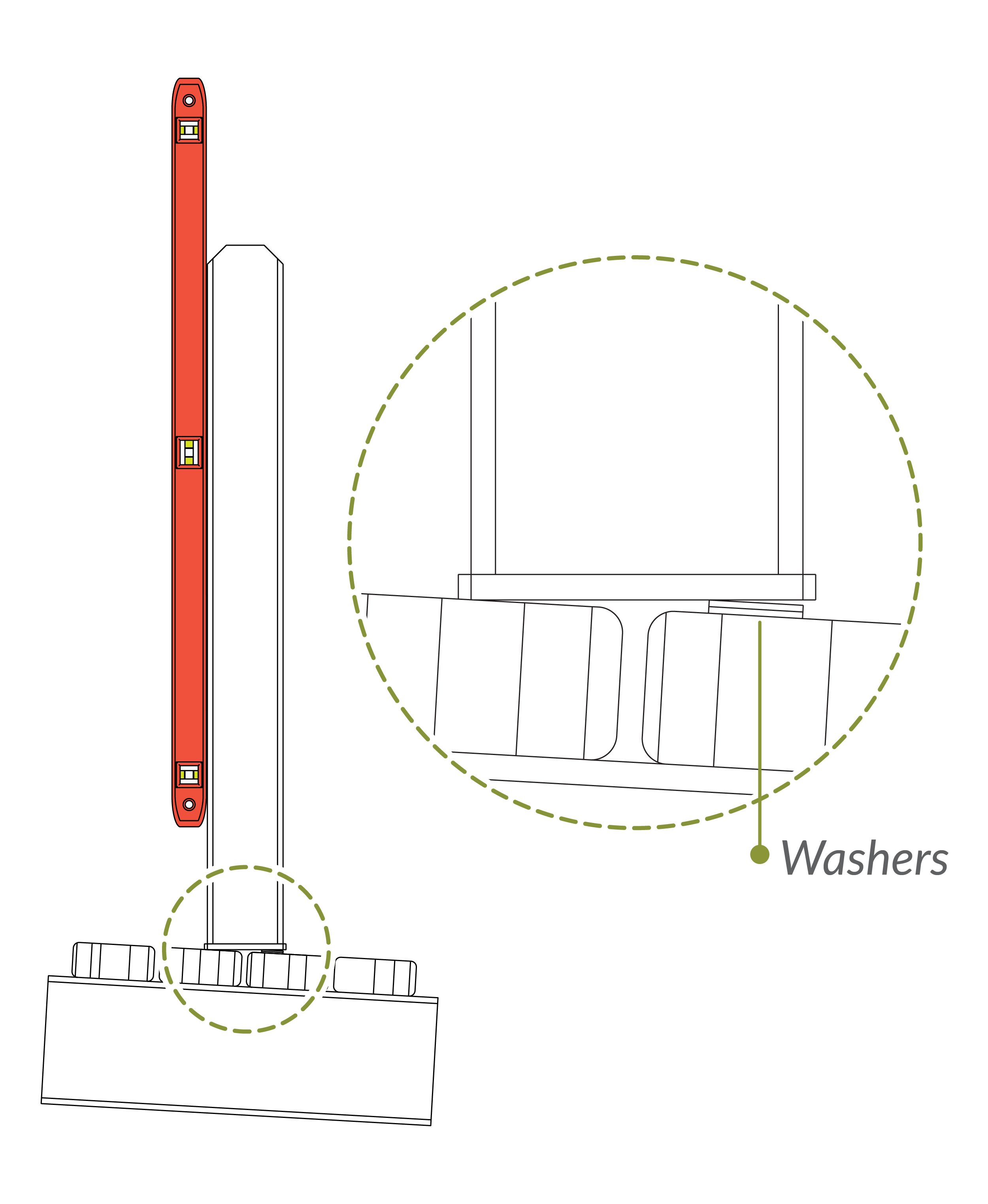 Step 2B.4 - Place mount over holes and check level