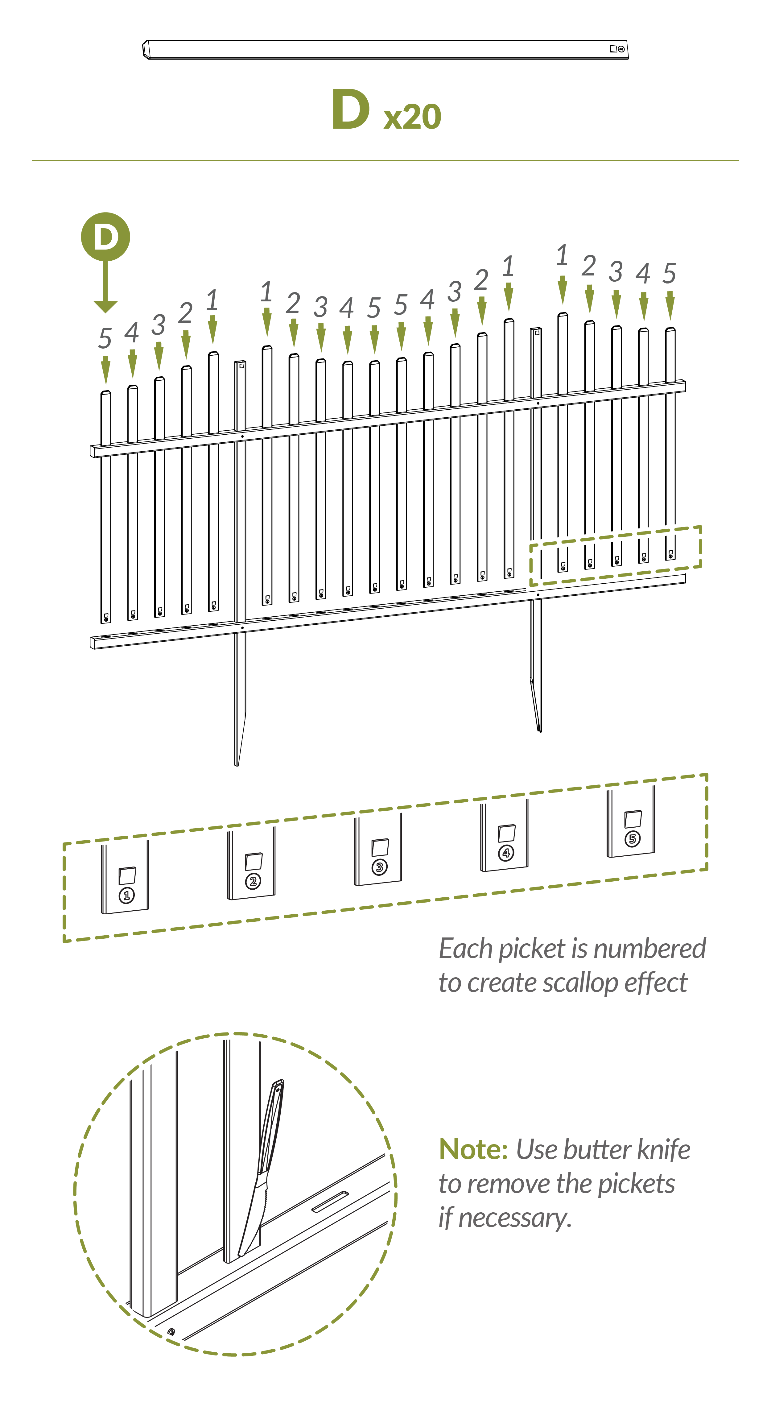 Step 3 Install pickets
