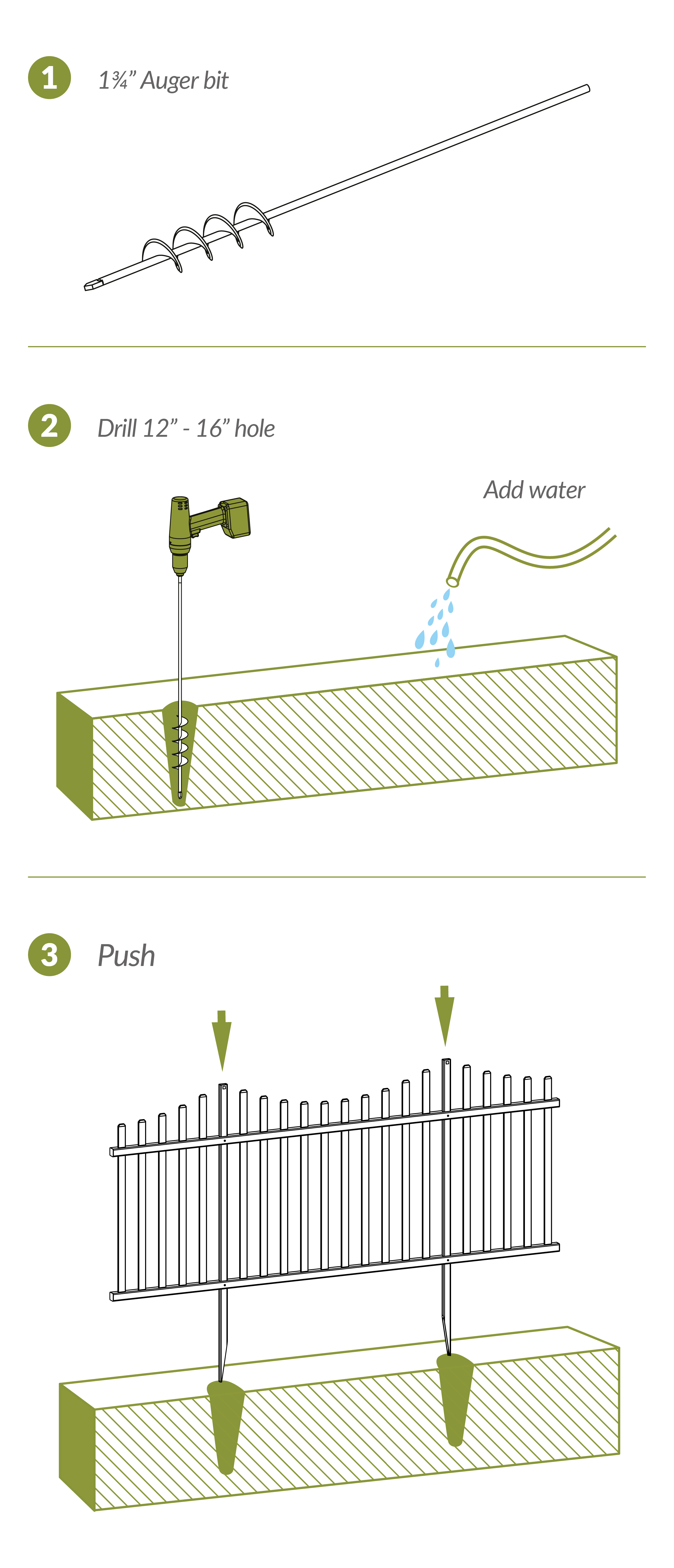 Optional to install into especially hard ground