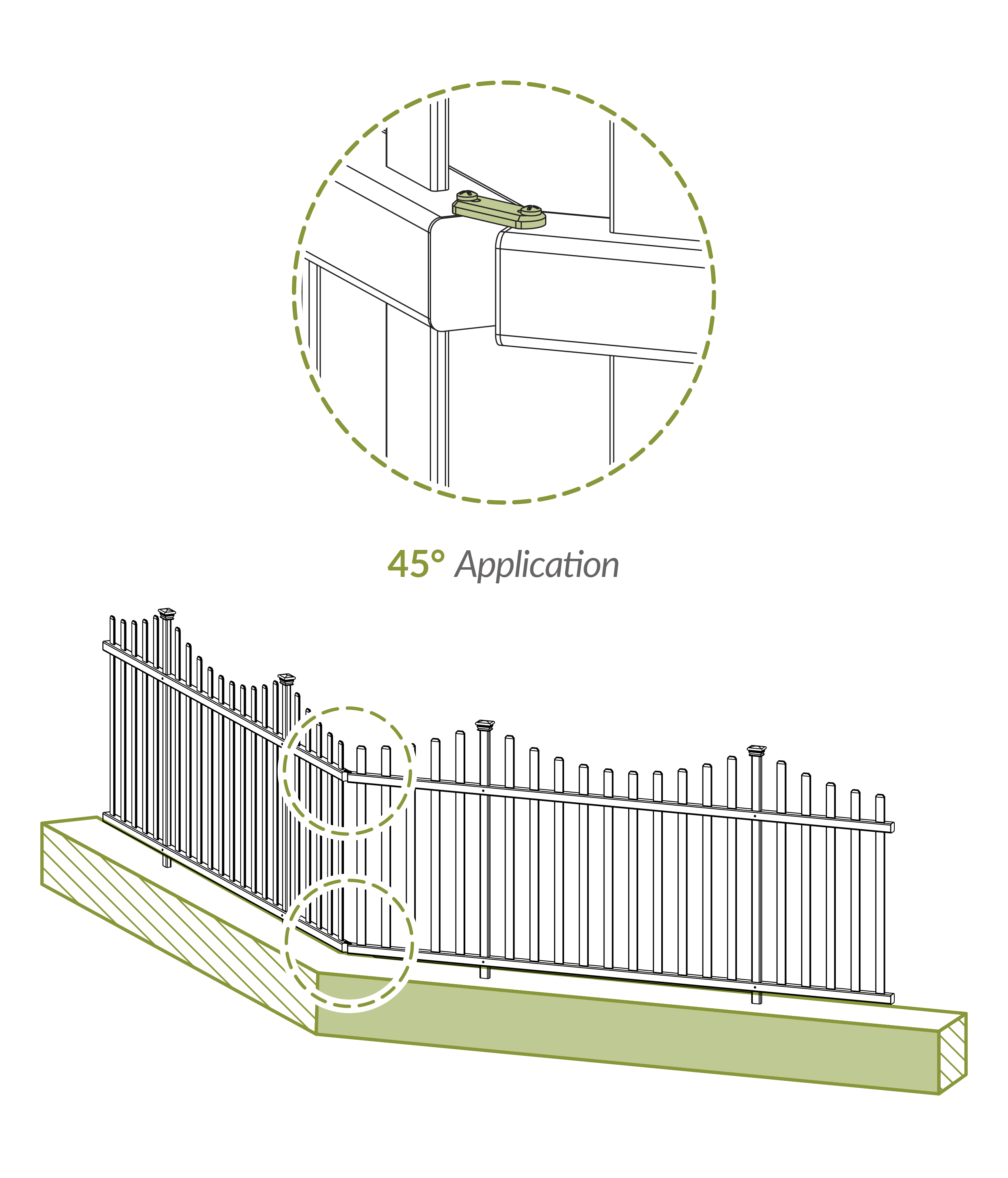 45 degree application