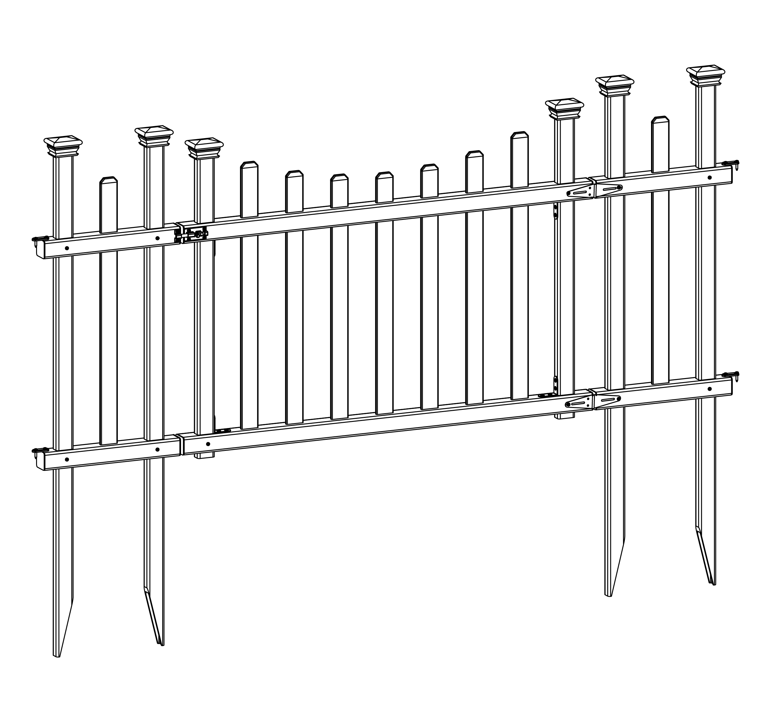 ZP19028 Madison Vinyl Gate