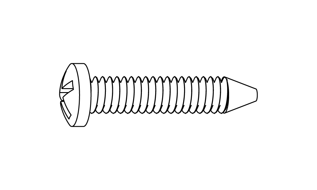 ZP19038 Part J - ¾” White Self-Tapping Stainless Steel Screw