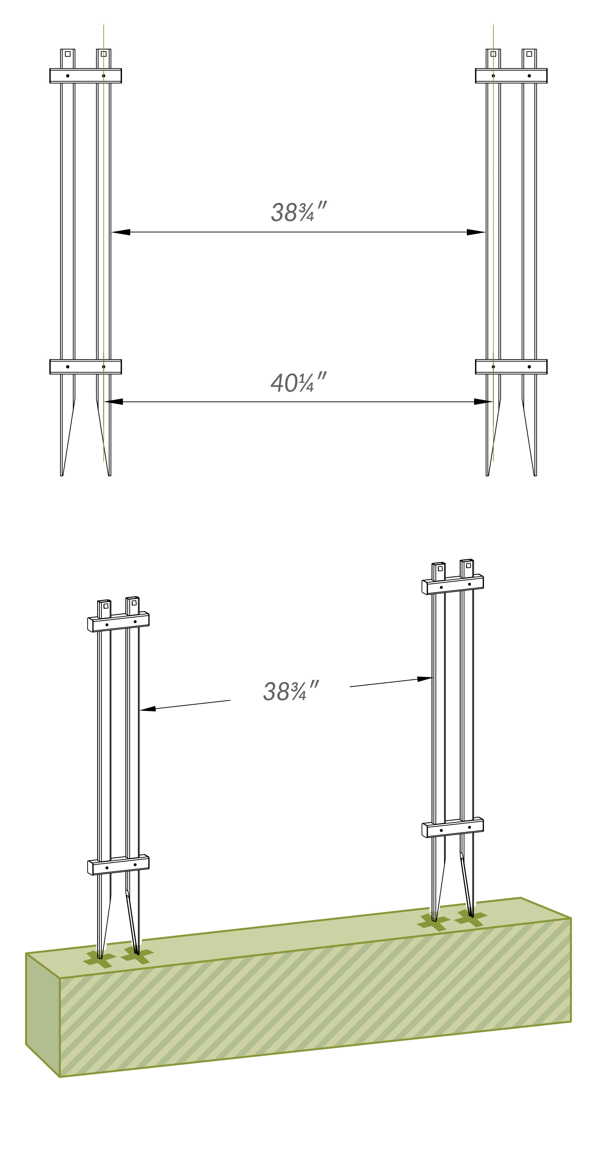 Space Wings Apart as shown and place second one