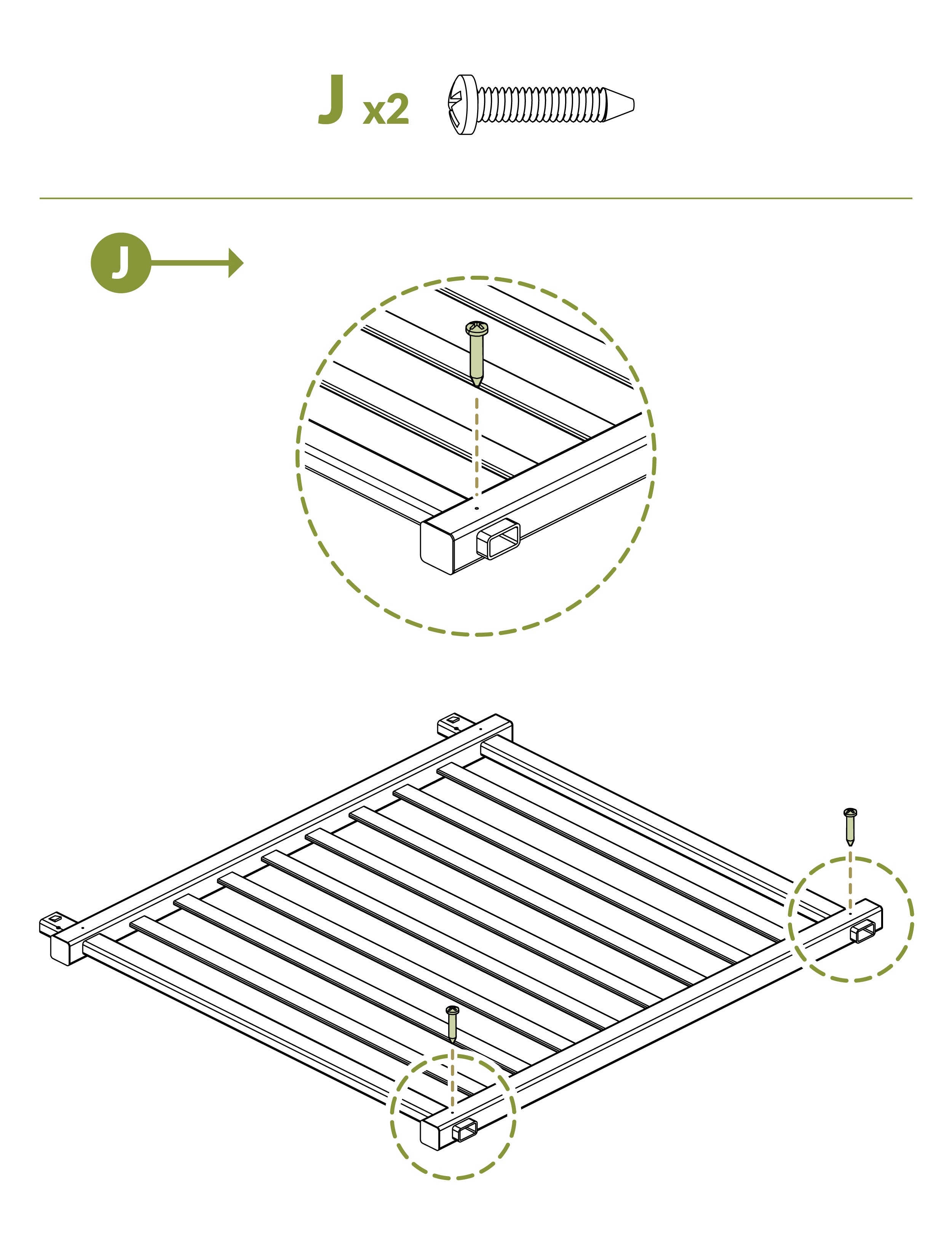 Step 7 screw bottom rail into place