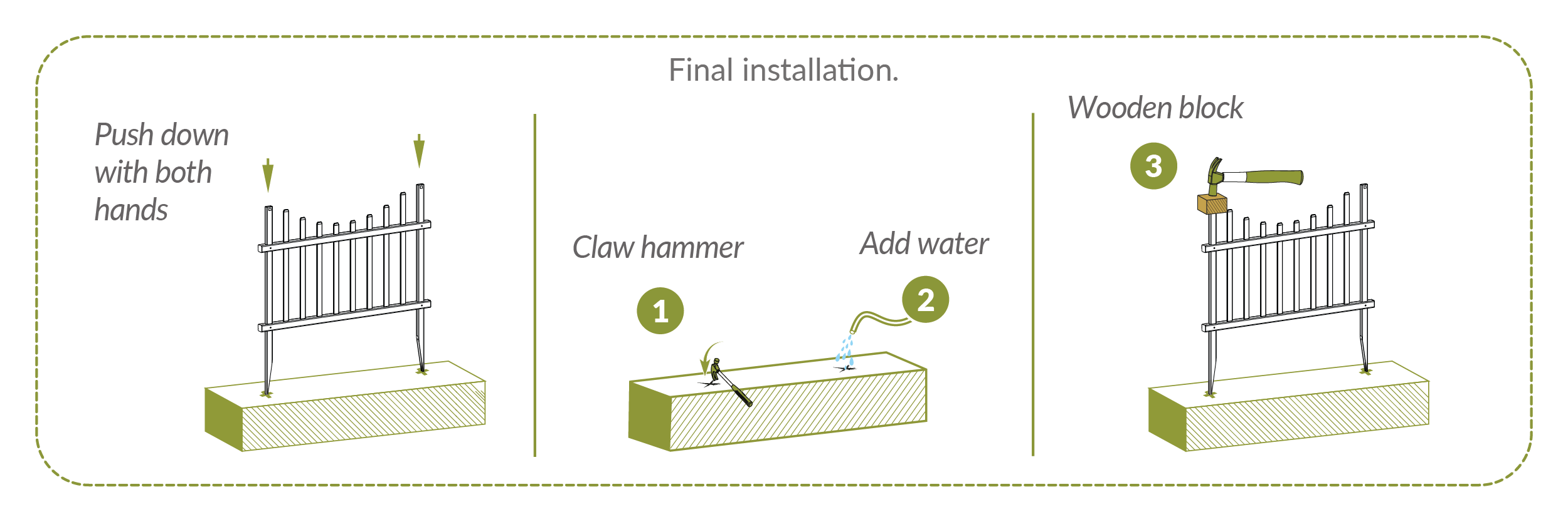 Step 5 Push into ground