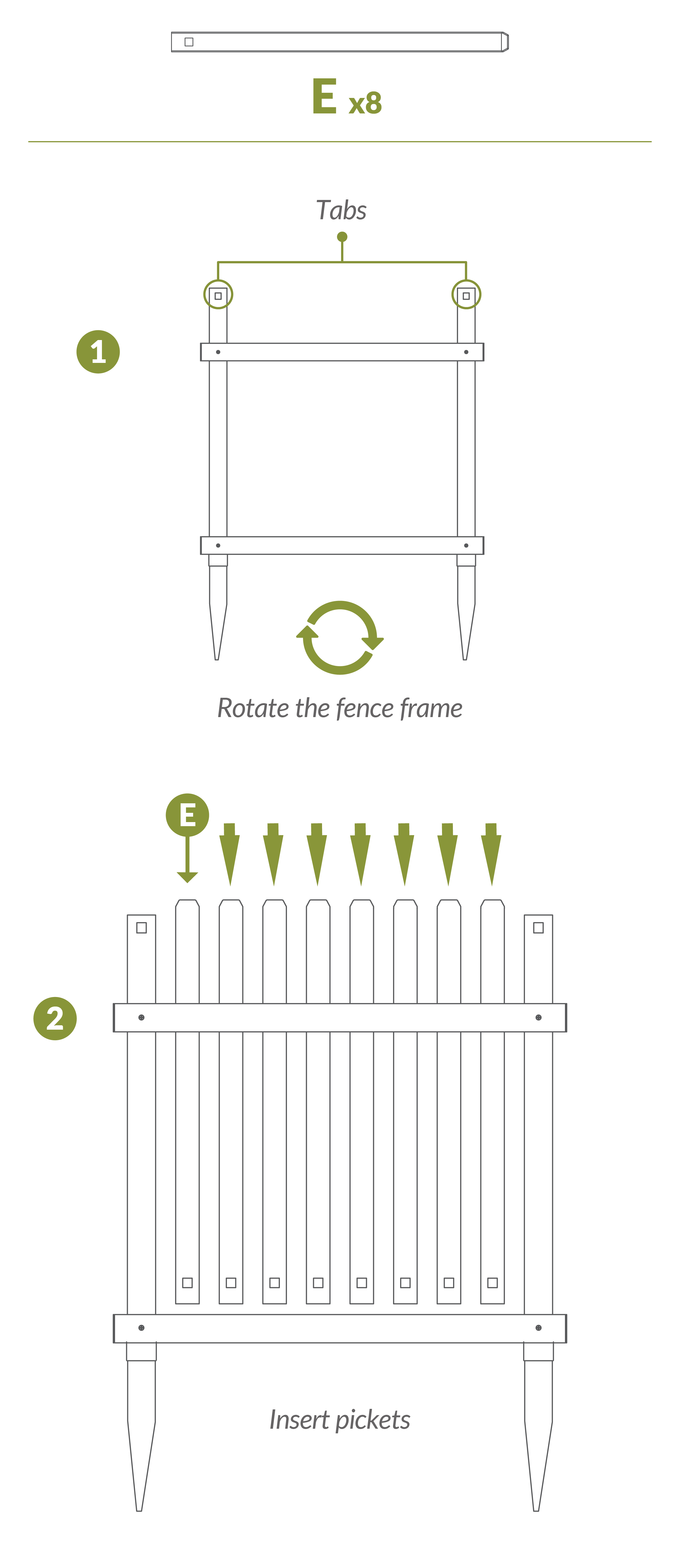 Step 3 insert pickets