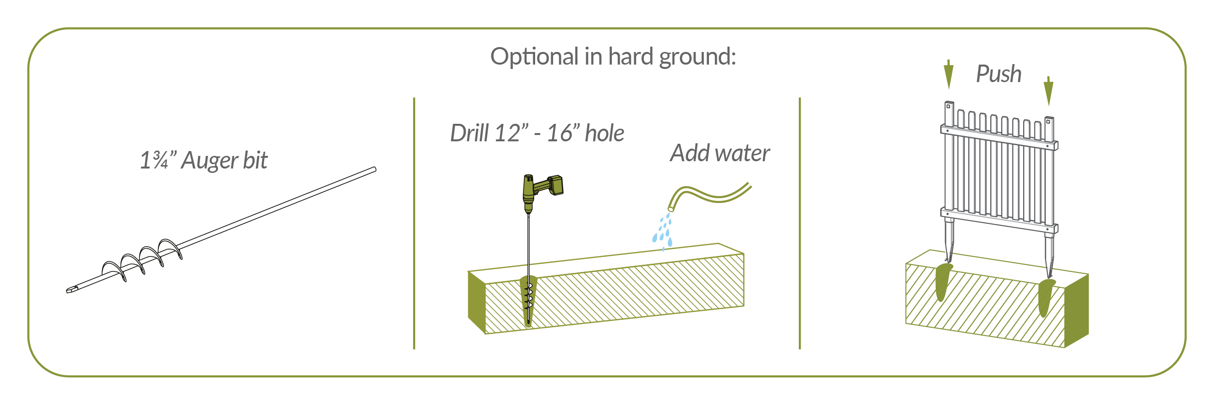 Optional in hard ground