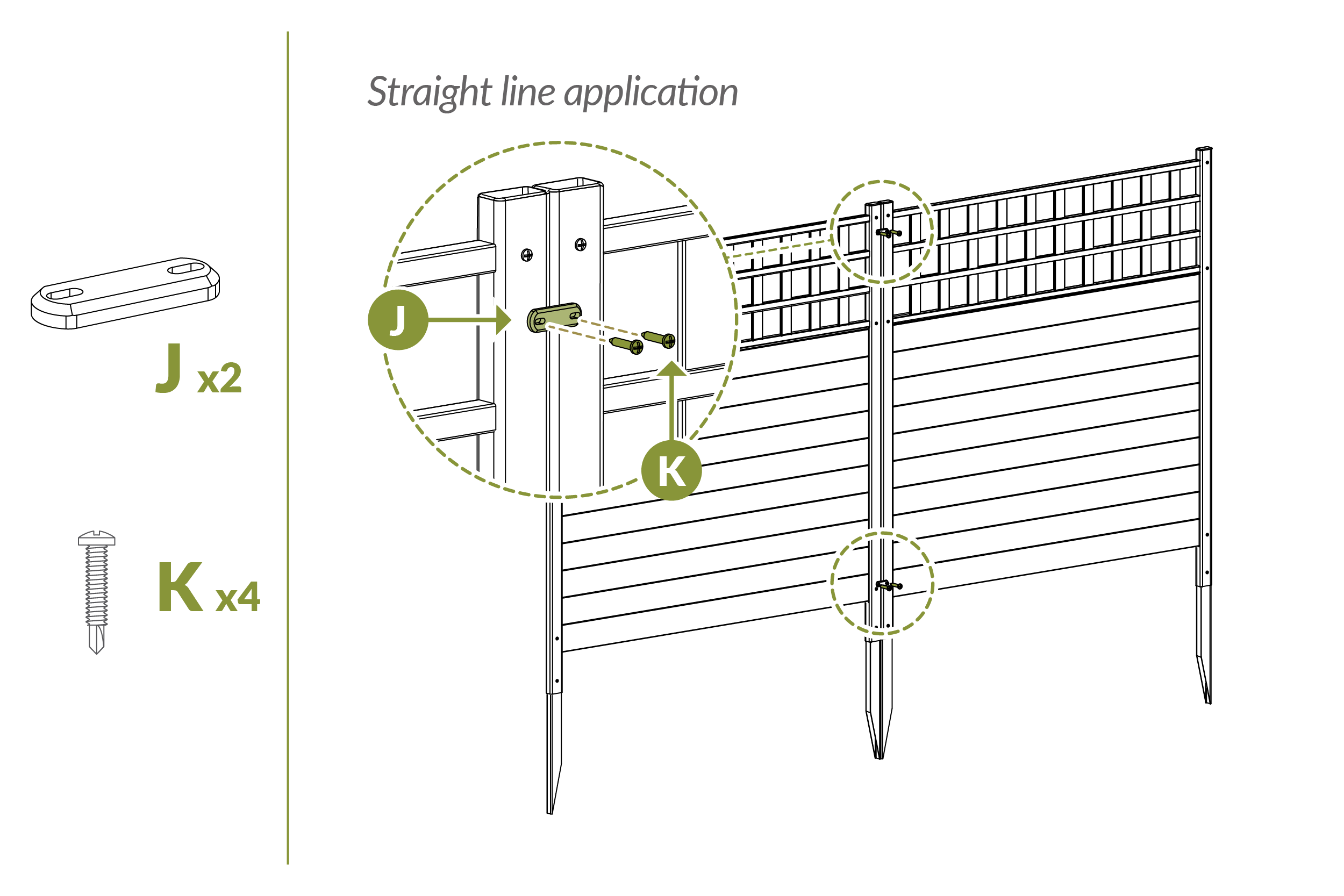 Step 9 Use joiner clips for straight line install