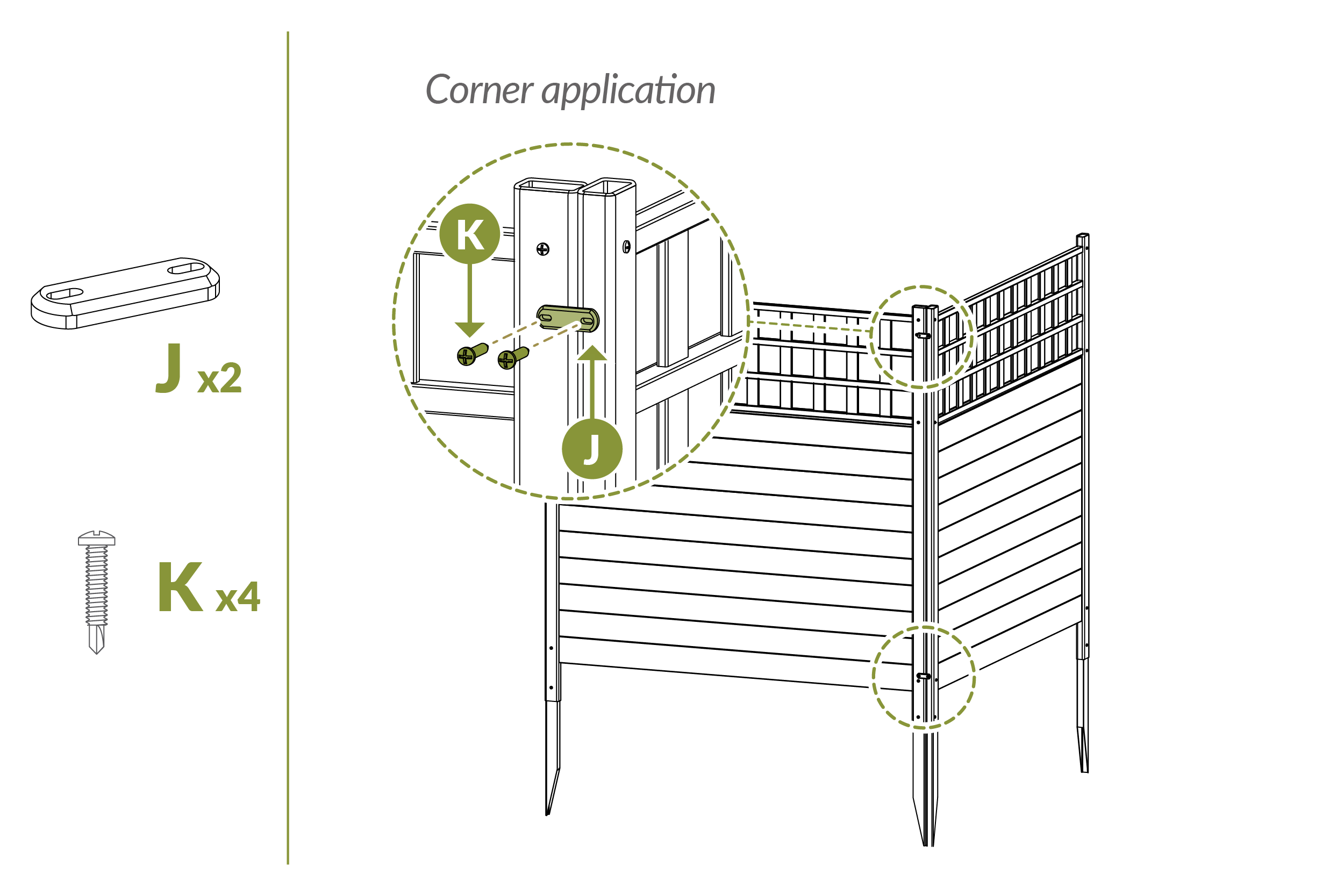 Step 9 Use joiner clips for corner line install