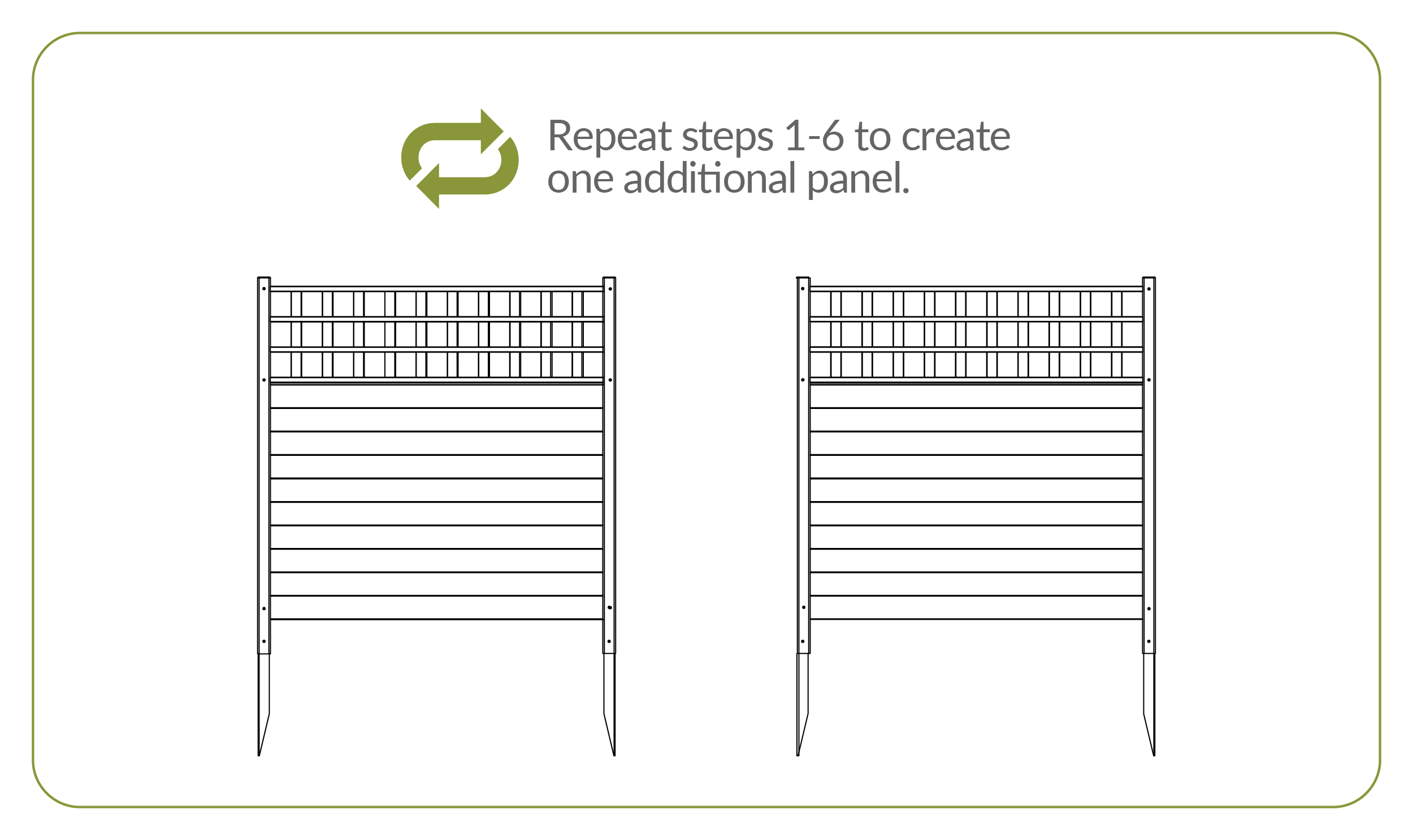 Repeat steps for second panel assembly