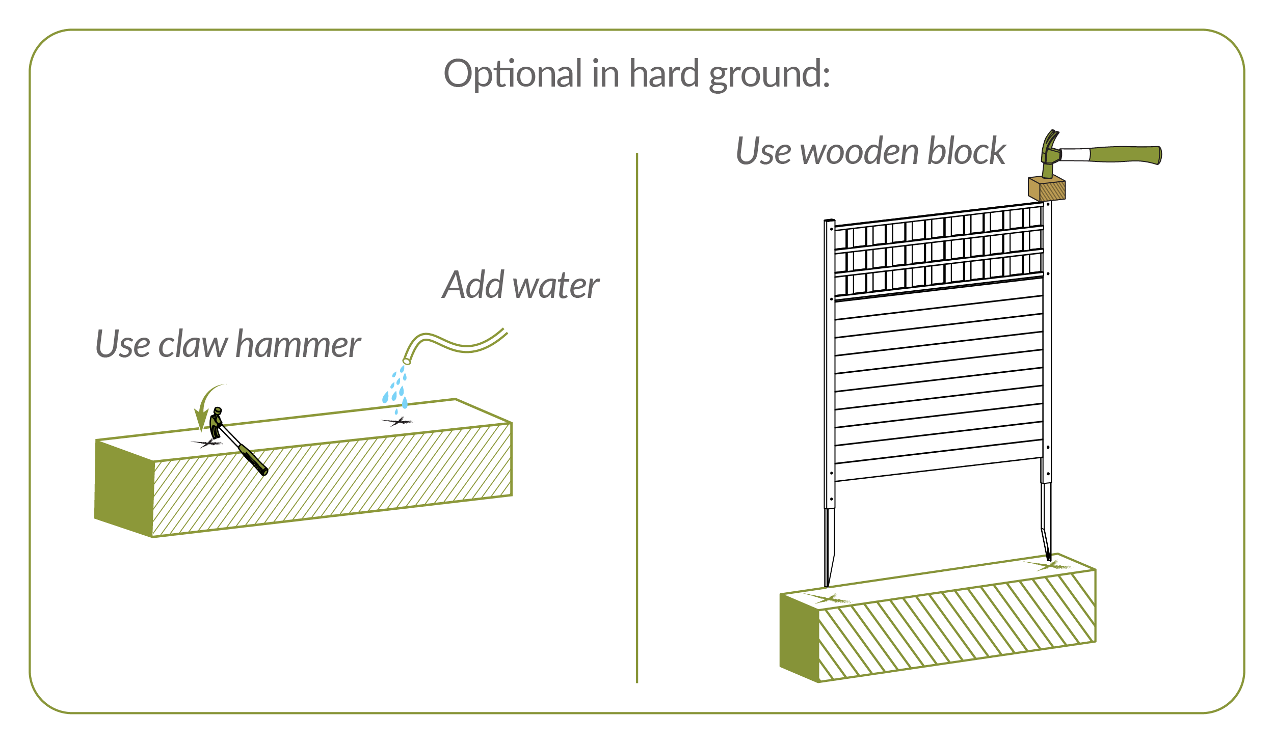 How to install Keswick in hard ground