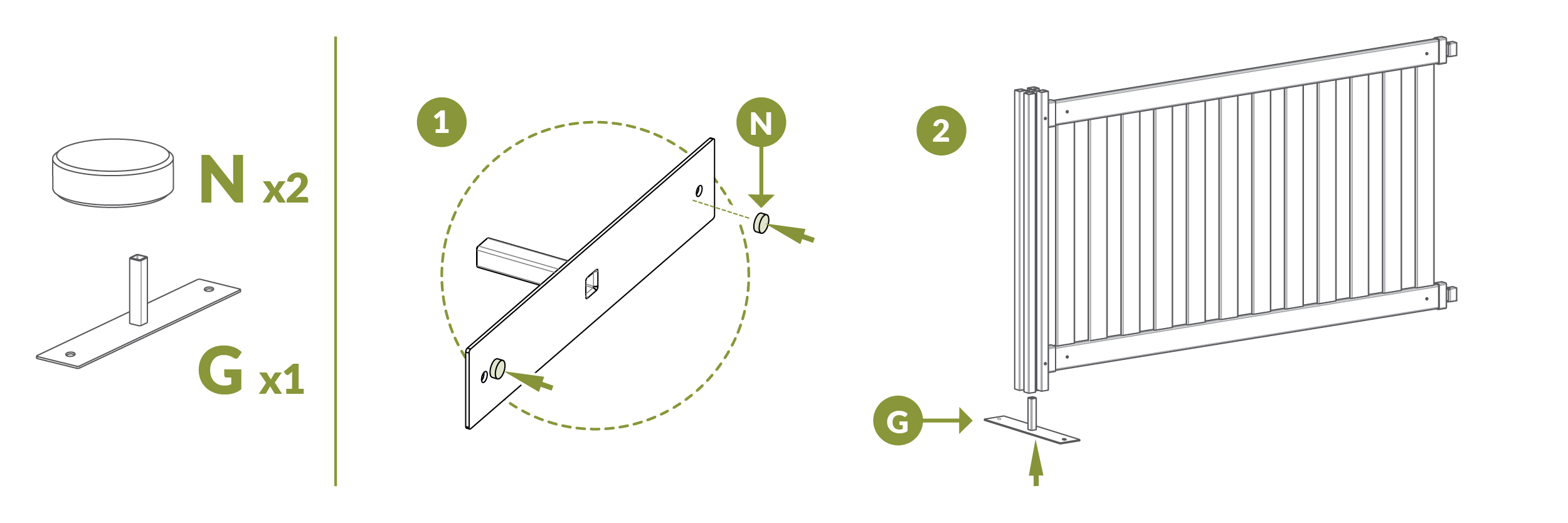 Step 4.2 Insert portable foot into center post cavity