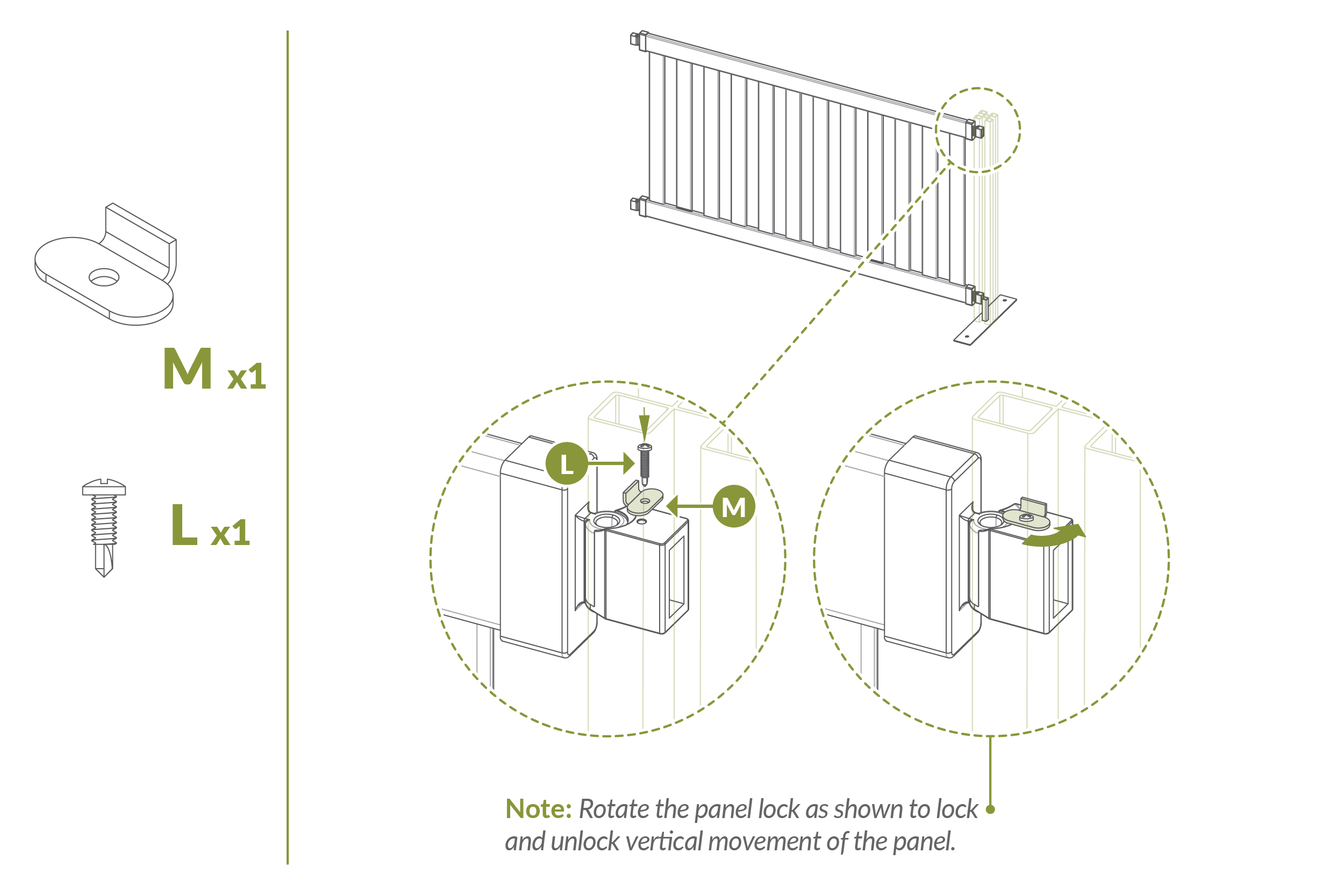 Step 6 Secure Fence Panels