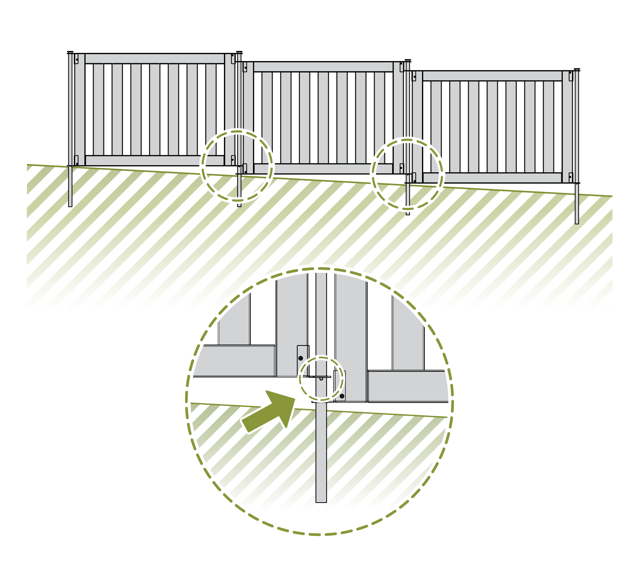 Step 11b Optional- step panels by installing lower panel
