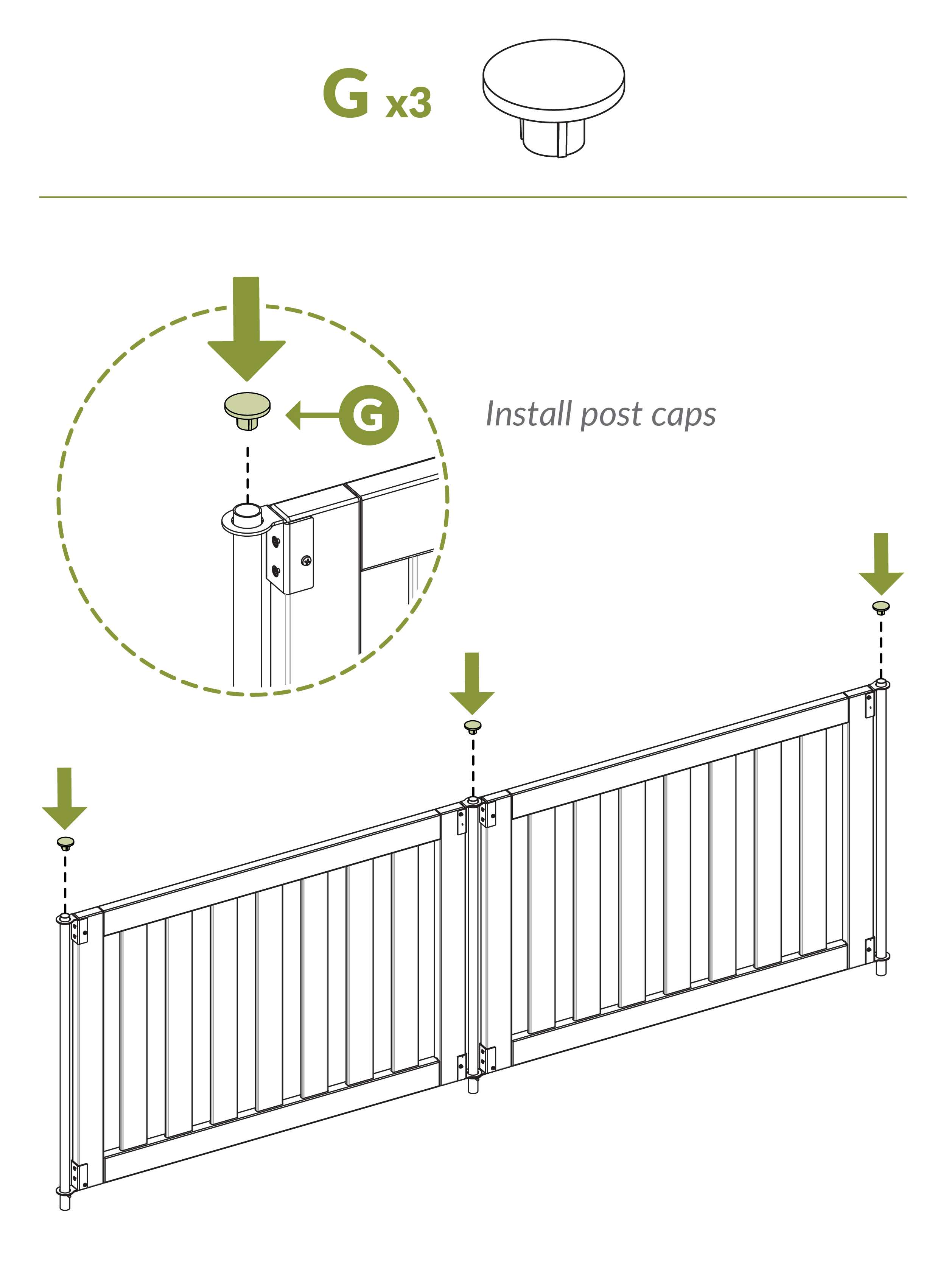 Step 12- install stake caps