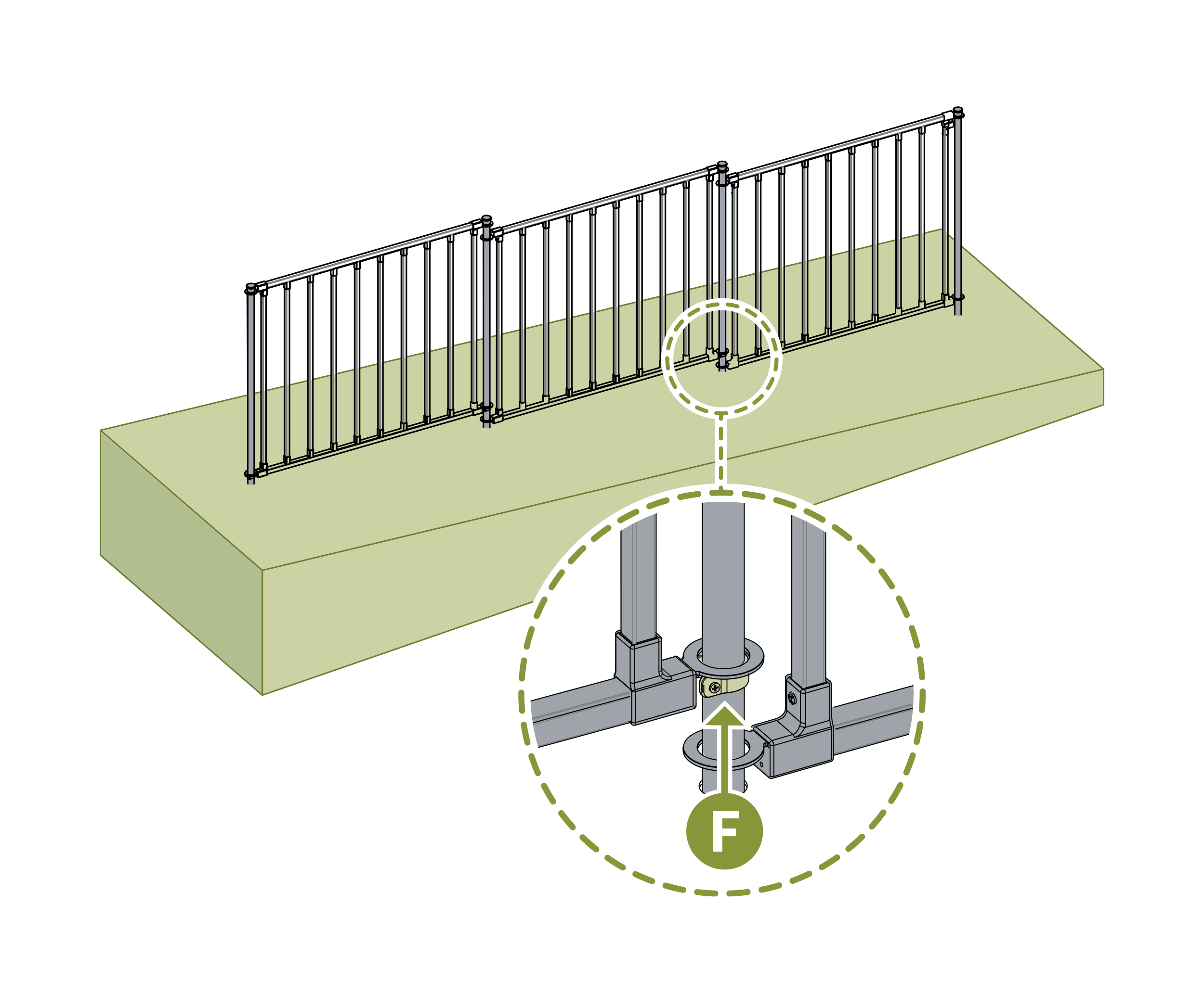 Step 8 optional raise panels for slope